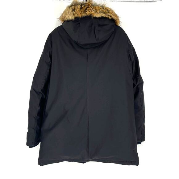 Ted Baker Gouda Hooded Parka Black Size 2XL Faux Fur NEW - Picture 3 of 13